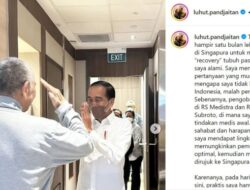 Luhut Ungkap Kondisi Terbaru Saat Dijenguk Jokowi di Singapura dan Beri Hormat