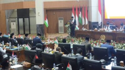 Dekorasi Bela Palestina Menghiasi Paripurna DPRD Kabupaten Bogor, Masyarakat Galang Donasi