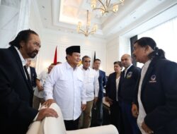 Prabowo Subianto Bertemu Surya Paloh di Menara NasDem: Saya Datang untuk Memberikan Penghormatan