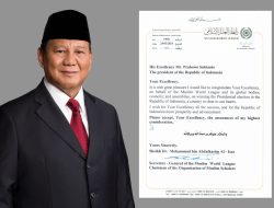 Liga Muslim Dunia Mengucapkan Selamat kepada Prabowo Subianto atas Kemenangan Presidensialnya