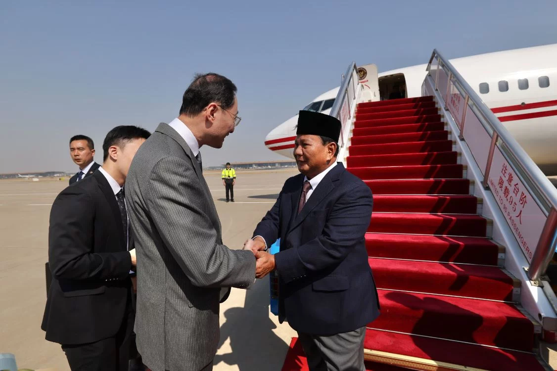 Prabowo Subianto Tiba di Tiongkok, Berencana Bertemu dengan Xi Jinping, Perdana Menteri, dan Menteri Pertahanan Tiongkok