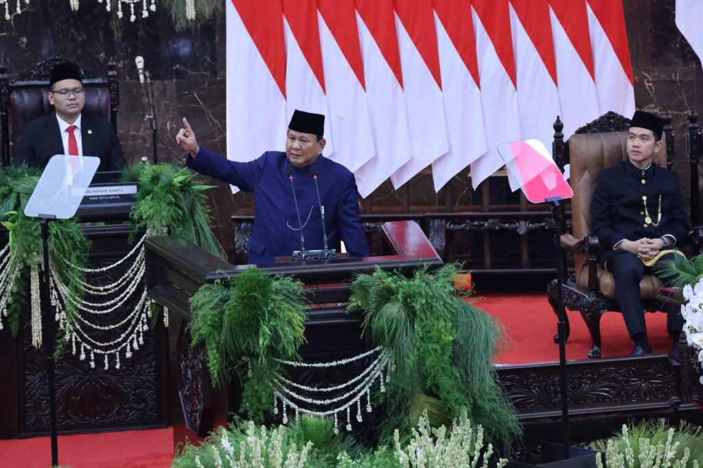 Sidang Paripurna Majelis Permusyawaratan Rakyat (MPR) Republik Indonesia untuk Pelantikan Presiden dan Wakil Presiden Terpilih untuk Periode 2024-2029 di Gedung Nusantara, MPR/DPR/DPD, Senayan, Jakarta, 20 Oktober 2024