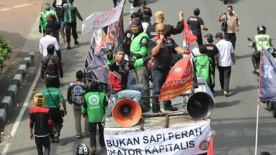 Demo DPR Jakut: Komunitas Ojol Tolak Penurunan Komisi Jadi 10%